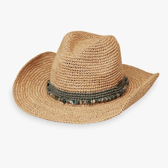 Wallaroo Hat Company Women Tahiti Cowboy Sun Hat Raffia,Modern Cowboy,Australia - Picture 4 of 10